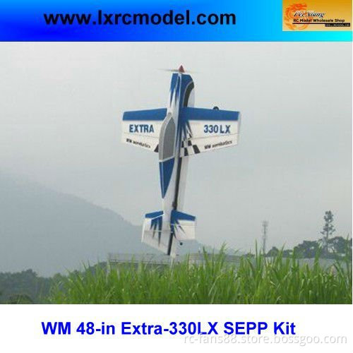 WM 48-in Extra-330LX SEPP RC Airplane Kit Blue and Black